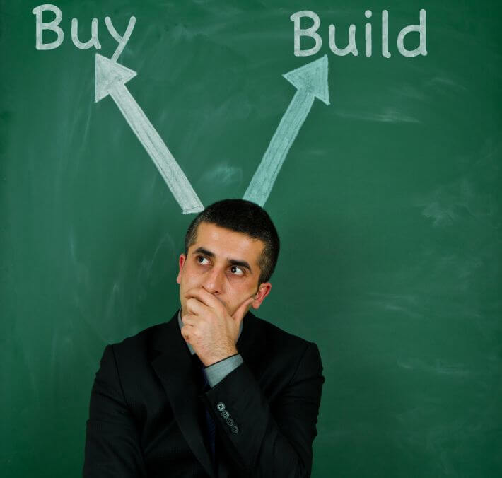 microsoft access build vs buy decision tree saas