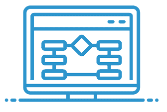 computer screen showing a flowchart