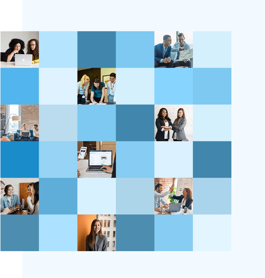 grid of happy it consultants fixing critical system problems for business customers